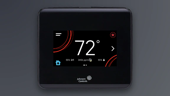 A black electronic device with a screen showing the temperature.